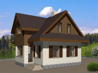 Проект экономичного жилого дома с цоколем