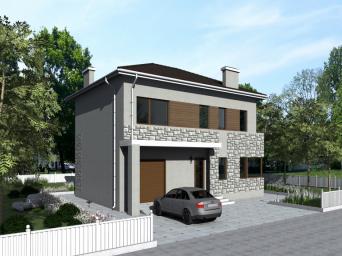 Проект двухэтажного жилого дома с гаражом «Б»